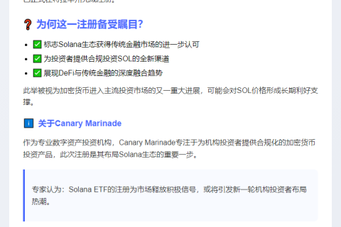 "Canary Solana ETF注册特拉华州"