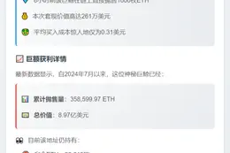 ETH ICO巨鲸抛售1000枚ETH