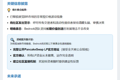 Bedrock澄清未撤资，将公开LP地址