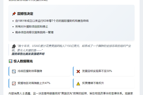 特朗普关停美国国际开发署