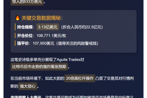 AguilaTrades比特币盈利633万美元