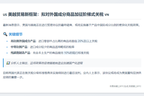 美欲对越南征收更高外资关税