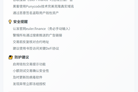 警惕谷歌搜索中的假冒Euler Finance广告