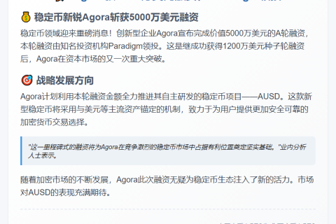 Agora获5000万美元融资，Paradigm领投