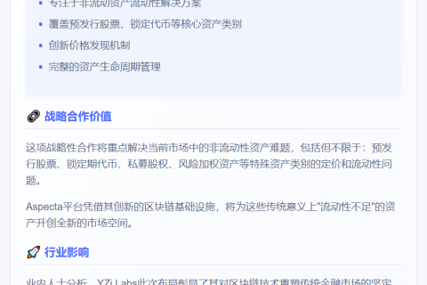 YLab战略投资区块链平台Aspecta