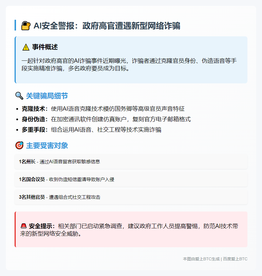 政府AI联络多名官员引安全担忧