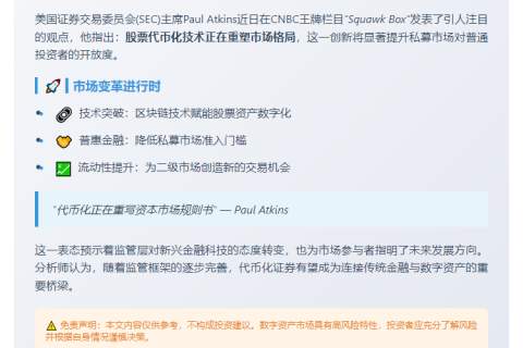 股票代币化使私募市场更亲民