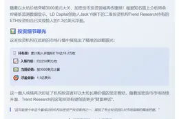 LD Capital创始人ETH投资浮盈1.3亿美元