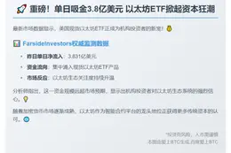 美现货以太坊ETF单日吸金3.8亿美元
