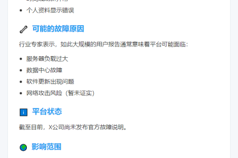 "X平台美国宕机，超5500份故障报告"