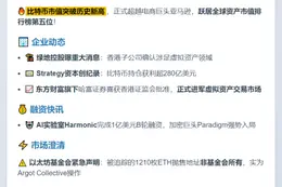 23btc晚报 | 7月11日重要动态速览