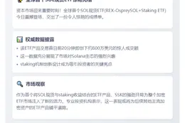 SOL现货ETF首日20分钟成交800万美元