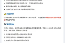 欧盟拟征企业新税扩万亿预算