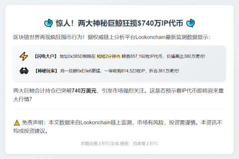 两鲸鱼持超740万美元IP