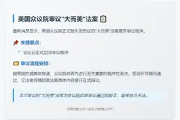 众议院讨论"大而美"法案