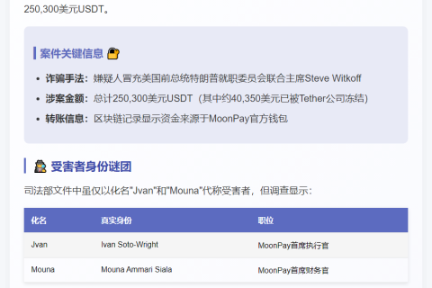 MoonPay高管疑涉尼日利亚诈骗案