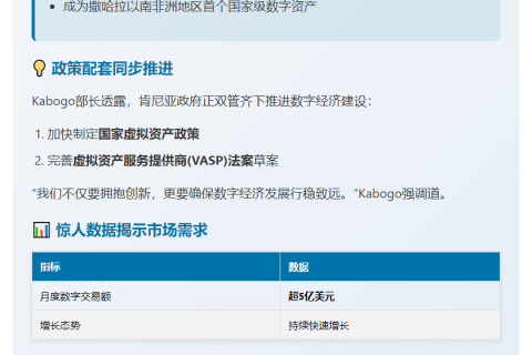 肯尼亚内阁秘书支持 KDT 项目