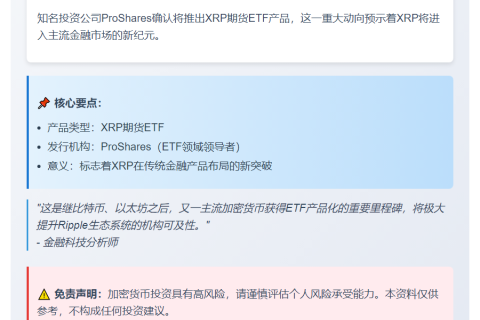 2025年7月18日推出XRP期货ETF