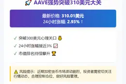 "AAVE突破310美元"
