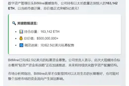 BitMine持仓16.3万ETH 价值5亿美元