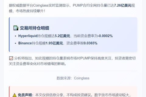 PUMP合约持仓超7.26亿美元