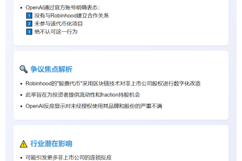 OpenAI反对Robinhood代币化私人股份