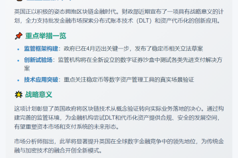 英国加速资产代币化与区块链应用