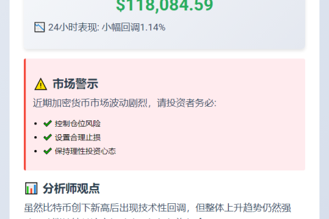 BTC破11.8万美元