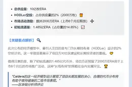 Caldera代币经济学：2%空投给HODLer