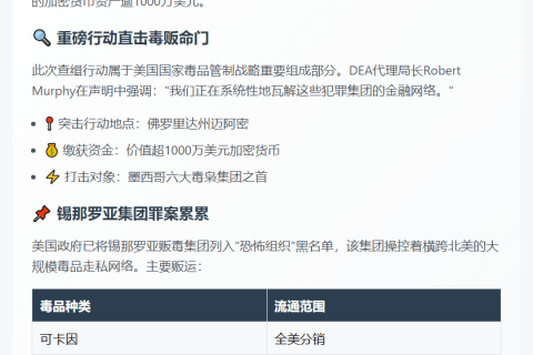 美缴获毒贩千万加密货币