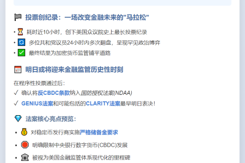 美众院通过程序投票 加密法案明日或表决