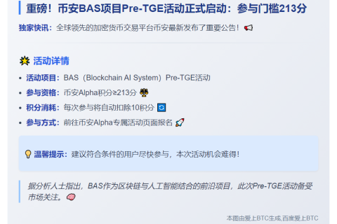 币安BAS预TGE需213分