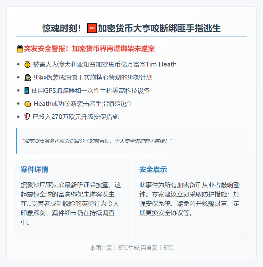澳亿万富翁咬断绑匪指脱险