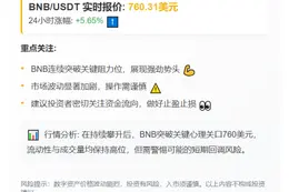 BNB突破760美元