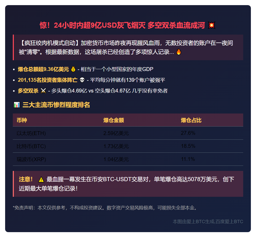 24小时爆仓9.36亿 多空双杀
