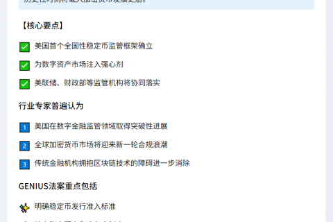 特朗普签GENIUS法案