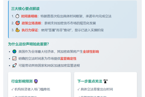 特朗普承诺年内推动加密立法
