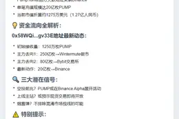 PUMP项目方转1275万美元代币至Binance