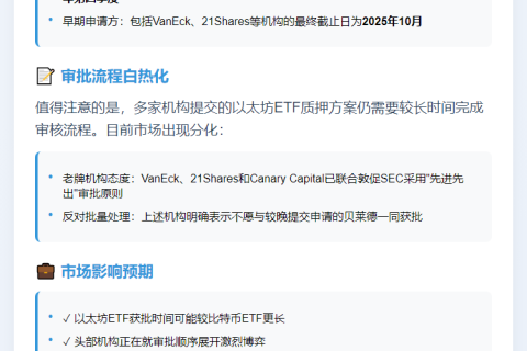 彭博分析师：以太坊ETF最早Q4获批