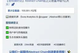 "Abstract Chain交易量破1亿笔"