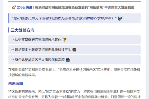 陈茂波：AI成港关键产业