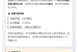 SUI市值超4美元