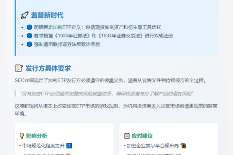 SEC发布加密ETP披露新指引