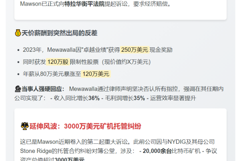 比特币矿企CEO涉欺诈被辞