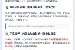 美财长促内部审查美联储