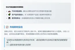 特朗普称欧美将达成贸易协议