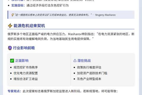 俄官员提议没收非法挖矿加密货币