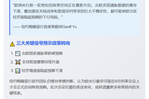 梅隆银行：欧央行宽松空间重开