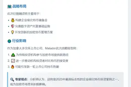加国 Matador 融资 1 亿美元囤比特币