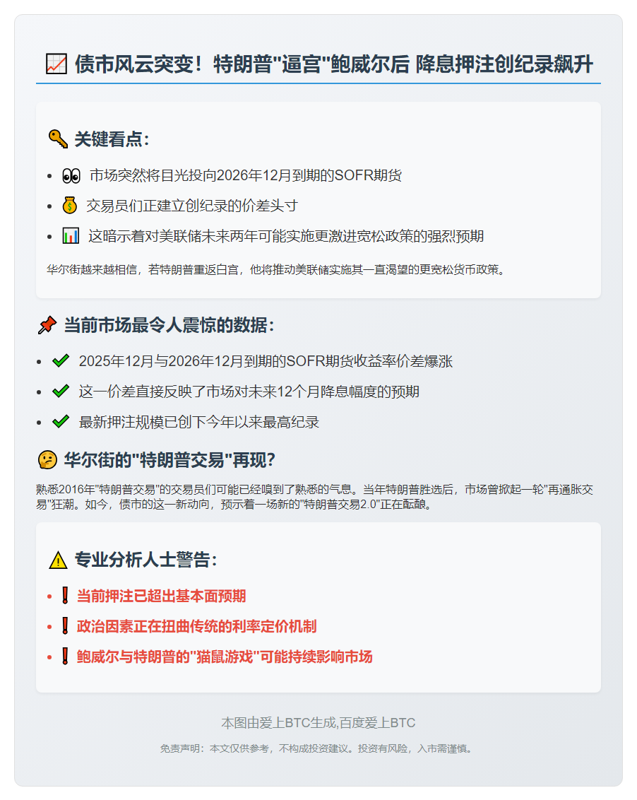 特朗普批鲍威尔 交易员押注2026年美联储降息